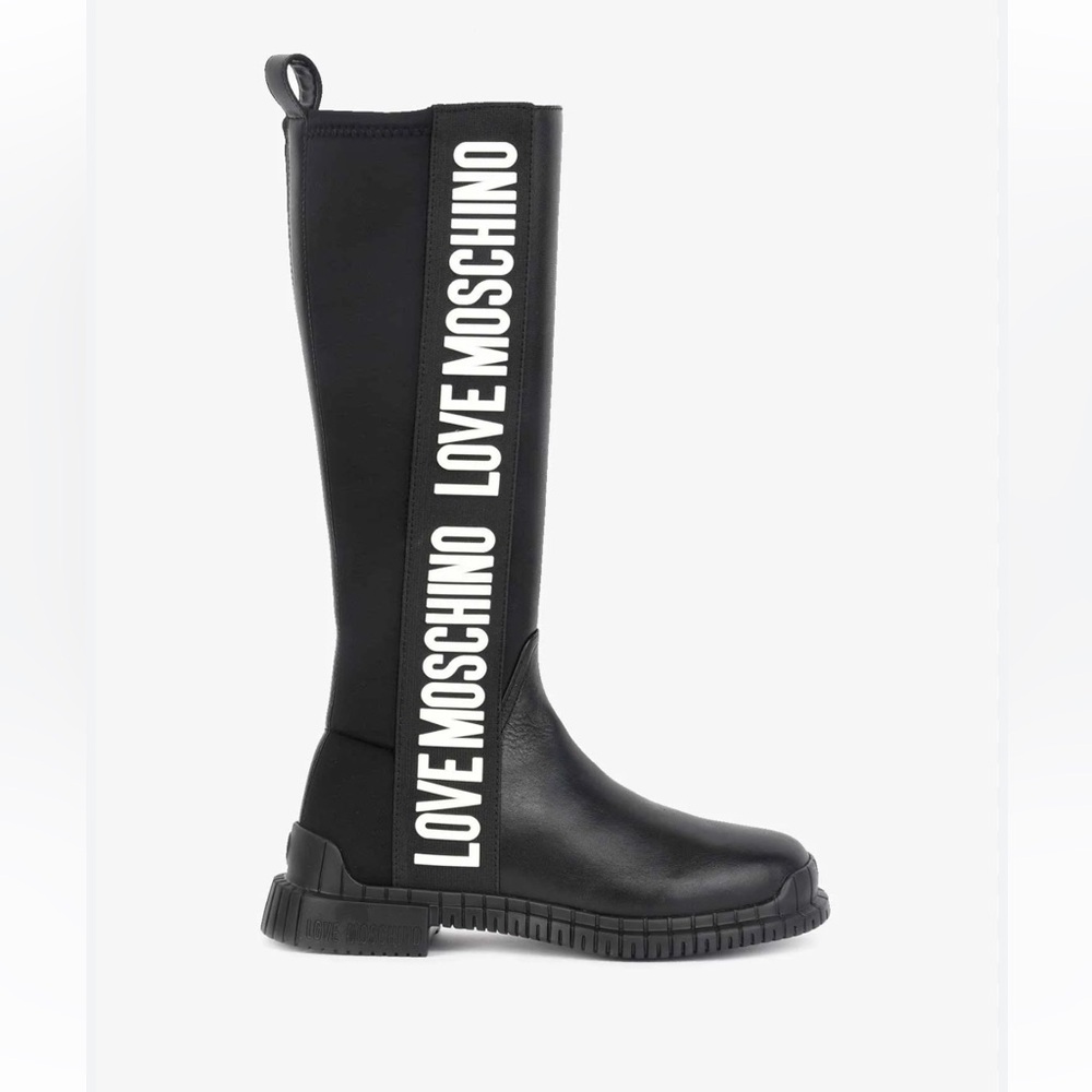 Love Moschino Black Knee-High Boots